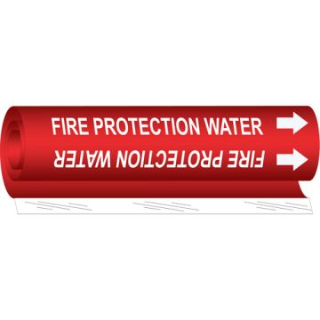 "Fire Protection Water" Pipe Marker