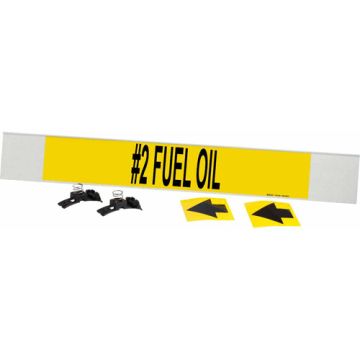"#2 Fuel Oil" Pipe Marker