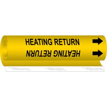 "Heating Return" Pipe Marker