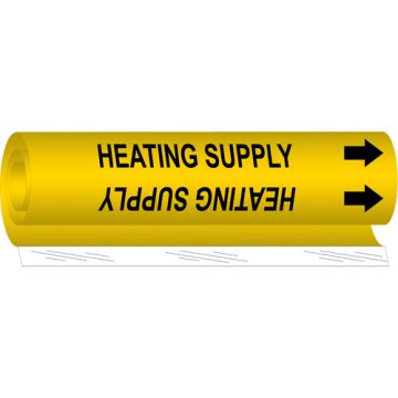 "Heating Supply" Pipe Marker