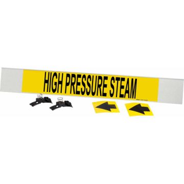 "High Pressure Steam" Pipe Marker