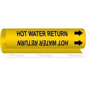 "Hot Water Return" Pipe Marker