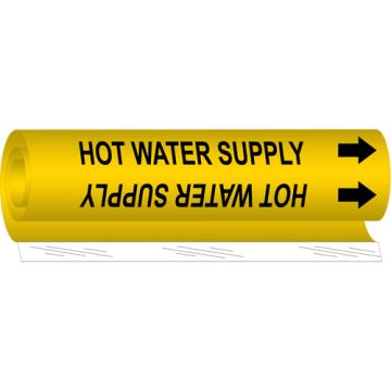 "Hot Water Supply" Pipe Marker