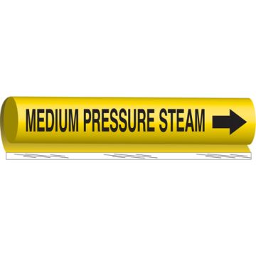 "Medium Pressure Steam" Pipe Marker