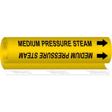 "Medium Pressure Steam" Pipe Marker