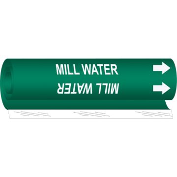 "Mill Water" Pipe Marker