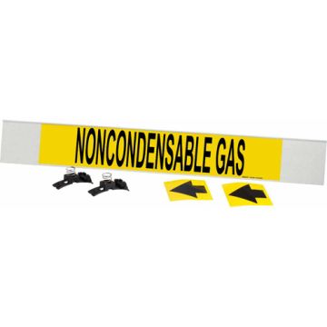 "Noncondensable Gas" Pipe Marker
