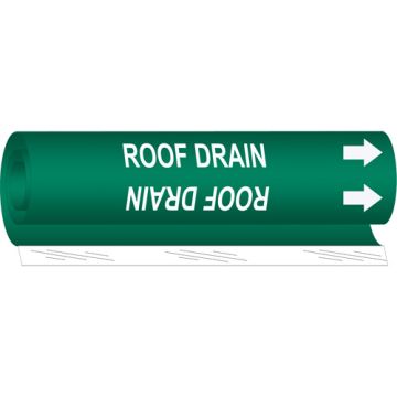 "Roof Drain" Pipe Marker