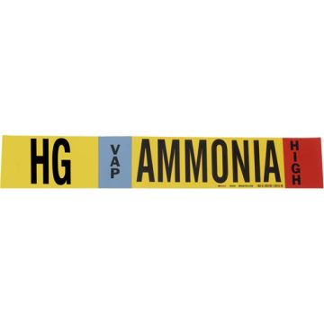 "HG Vap Ammonia High" Ammonia (IIAR) Pipe Marker