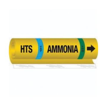 "HTS Vap Ammonia Low" Ammonia (IIAR) Pipe Marker