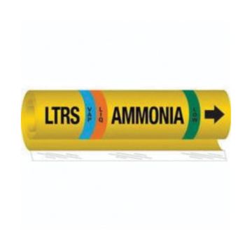 "LTRS Liq/Vap Ammonia Low" Ammonia (IIAR) Pipe Marker