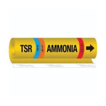 "TSR Liq/Vap Ammonia High" Ammonia (IIAR) Pipe Marker