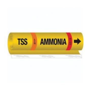 "TSS Liq Ammonia High" Ammonia (IIAR) Pipe Marker