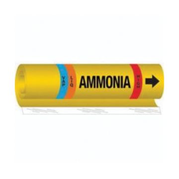 Blank "Liq/Vap Ammonia High" Ammonia (IIAR) Pipe Marker