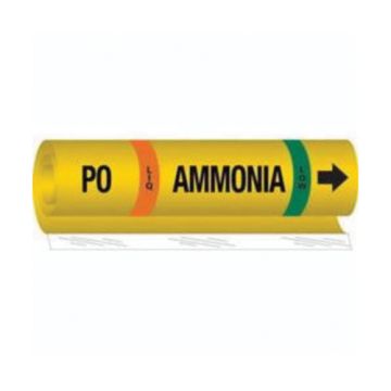 "PO Liq Ammonia Low" Ammonia (IIAR) Pipe Marker