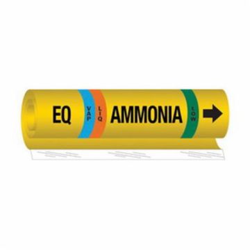 "EQ Liq/Vap Ammonia Low" Ammonia (IIAR) Pipe Marker