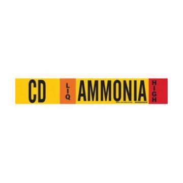 "CD Liq Ammonia High" Ammonia (IIAR) Pipe Marker