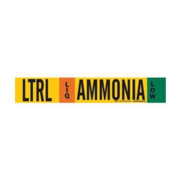 "LTRL Liq Ammonia Low" Ammonia (IIAR) Pipe Marker