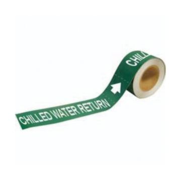 "Chilled Water Return" Pipe Marker