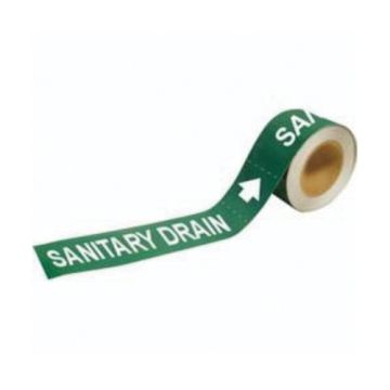 "Sanitary Drain" Pipe Markers