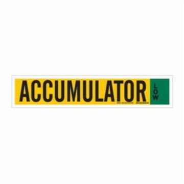 "Accumulator" Ammonia (IIAR) Pipe Marker