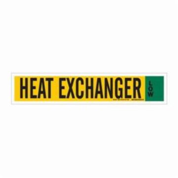 "Heat Exchanger" Ammonia (IIAR) Pipe Marker