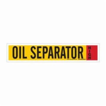 "Oil Separator" Ammonia (IIAR) Pipe Marker