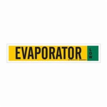 "Evaporator" Ammonia (IIAR) Pipe Marker