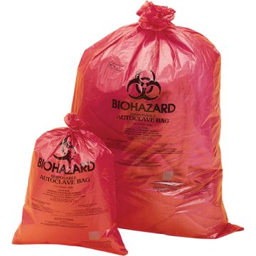 Biohazard Disposal Bags - Orange-Red