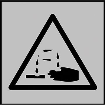 Right-to-Know Corrosive Pictogram Labels