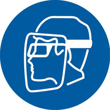 Face Shield Pictogram Labels