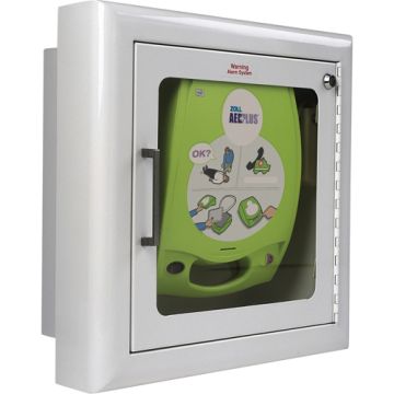 AED Semi-Recessed Wall Cabinet with Alarm