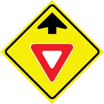 "Yield Ahead" Roll-Up Traffic Sign