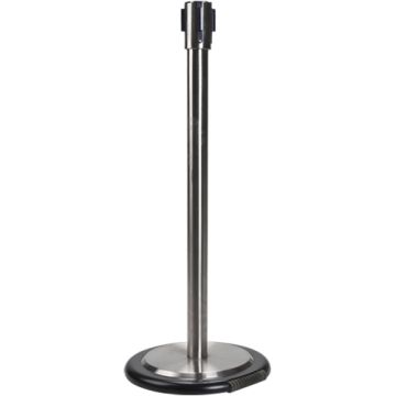 Free-Standing Crowd Control Barrier Receiver Post With Wheels