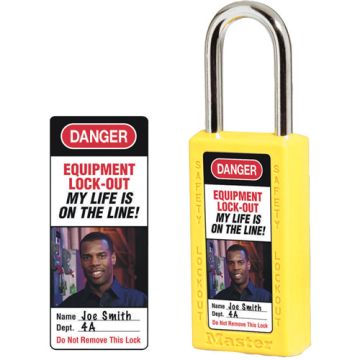 Zenex™ Thermoplastic Photo Padlock Identification Labels