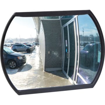 Roundtangular Convex Mirror with Bracket