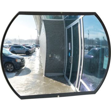 Roundtangular Convex Mirror with Bracket