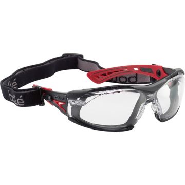 Rush+ Foam Rimmed Safety Glasses with Strap