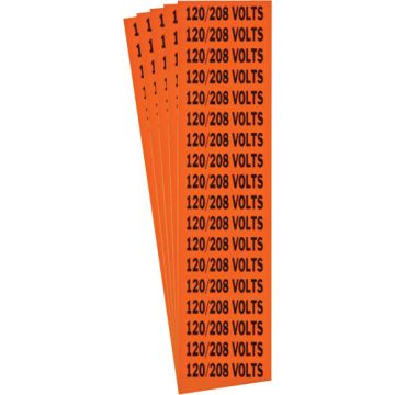 "120/208 Volts" Conduit & Voltage Labels