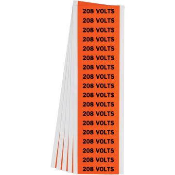 "208 Volts" Conduit & Voltage Labels