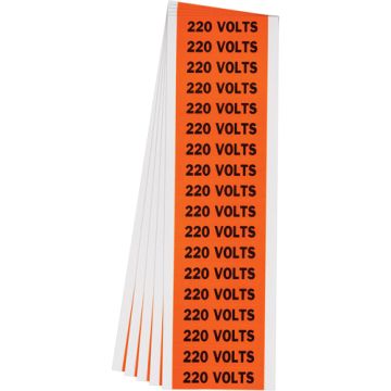 "220 Volts" Conduit & Voltage Labels