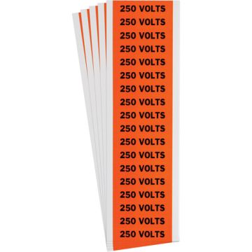 "250 Volts" Conduit & Voltage Labels