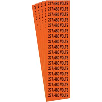 "277/480 Volts" Conduit & Voltage Labels