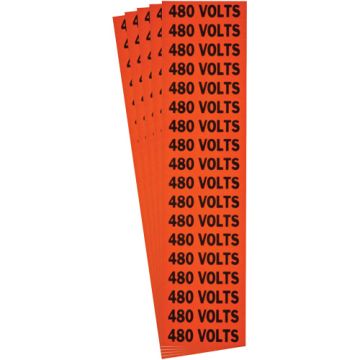 "480 Volts" Conduit & Voltage Labels