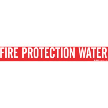 "Fire Protection Water" Pipe Marker