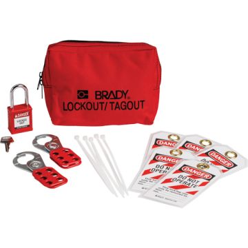 Lockout Tagout Kit with Nylon Safety Padlock in Pouch