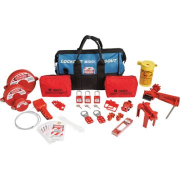 Lockout Tagout Kit with Nylon Safety Lockout Padlocks in Duffel Bag