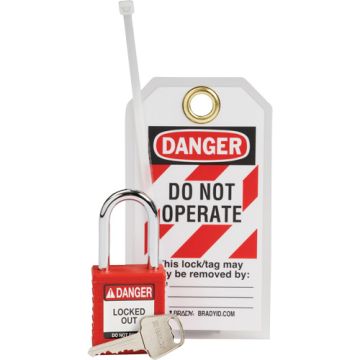 Nylon Safety Lockout Padlock & Tag Kit