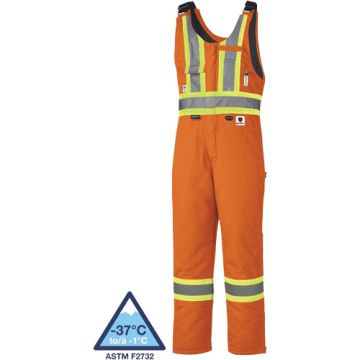 Flame-Resistant Quilted Safety Overalls