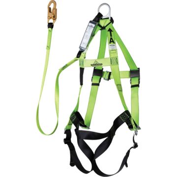 Contractor Series Safety Harness with Shock Absorbing Lanyard